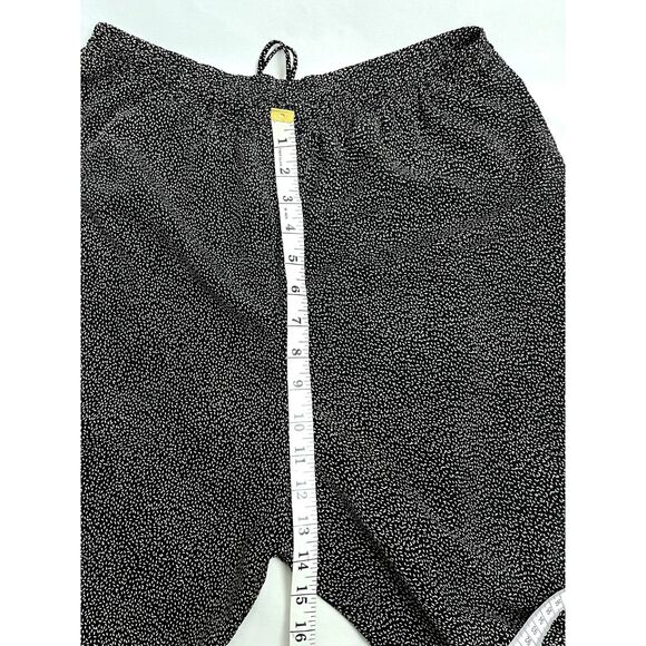 Vintage Josie Pull On Palazzo Pants Size M Black Flowy Boho Minimalist Wide Leg - Picture 8 of 11